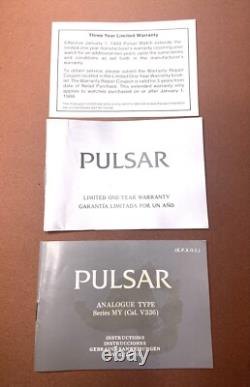 Rare Nos Men's 1988 Pulsar Quartz Watch V336-7000