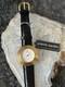 Rare Pierre Cardin UFO/DISCO Gold Watch Mens Leather Strap New Old Stock Vintage