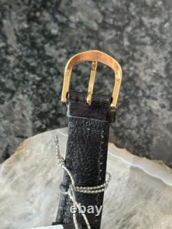 Rare Pierre Cardin UFO/DISCO Gold Watch Mens Leather Strap New Old Stock Vintage