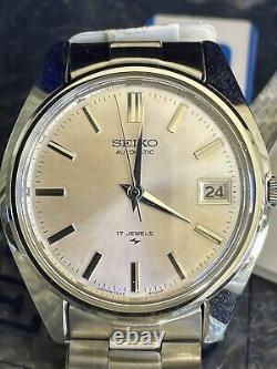 Rare Seiko Watch Automatic Date 7005 8000 17J Japan New Old Stock 1972 Full Set