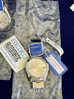 Rare Seiko Watch Automatic Date 7005 8000 17J Japan New Old Stock 1972 Full Set