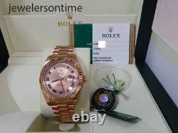 Rolex 18k rose gold Day Date II 41mm New Old Stock 41mm 218235 b/p