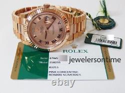 Rolex 18k rose gold Day Date II 41mm New Old Stock 41mm 218235 b/p