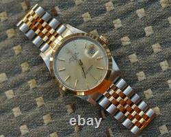 Rolex Date Model 15003 18k Stainless 1983 Virtually NOS Condition