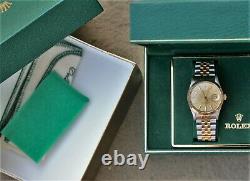 Rolex Date Model 15003 18k Stainless 1983 Virtually NOS Condition