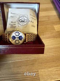 Rotary Roulette Casino Moonphase Vintage Watch 30mm NOS RARE