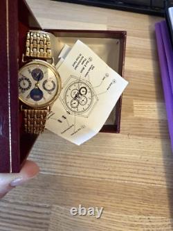 Rotary Roulette Casino Moonphase Vintage Watch 30mm NOS RARE