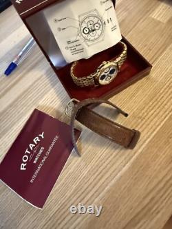 Rotary Roulette Casino Moonphase Vintage Watch 30mm NOS RARE