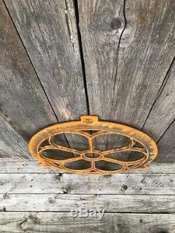 Round Window frame in a antique style -circular cast iron with rust 60cm small
