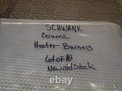 SCHWANK Ceramic Burner Tiles New Old Stock (Lot of 10) See All Pictures