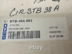 SECO STB-38A 883 Carbide Inserts 1 Long 1/4 Wide New Old Stock (Lot of 90)