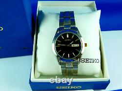 SEIKO 7N43-9070 NEW OLD STOCK C. 2007 QUARTZ JAPAN TWO-TONE MENS WRISTWATCH WithBOX