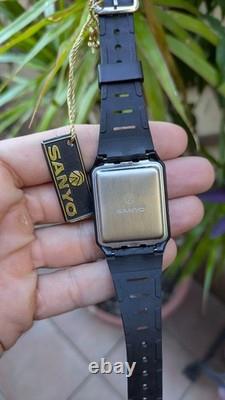 Sanyo World Time Calculator watch NOS 1980 Rare vintage watch Japan