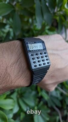 Sanyo World Time Calculator watch NOS 1980 Rare vintage watch Japan