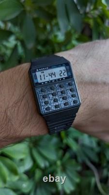 Sanyo World Time Calculator watch NOS 1980 Rare vintage watch Japan