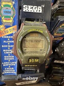 Sega Watch Sport Digital Qty 30 All New Old Stock Boxed Different Styles Vintage