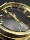 Seiko 0903-8029, Gold Tone, new old stock Crystal, Black Dial Rare, Vintage