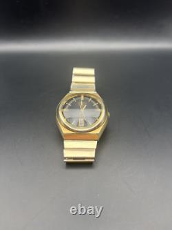 Seiko 0903-8029, Gold Tone, new old stock Crystal, Black Dial Rare, Vintage