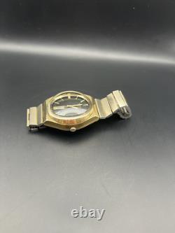 Seiko 0903-8029, Gold Tone, new old stock Crystal, Black Dial Rare, Vintage