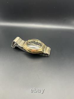 Seiko 0903-8029, Gold Tone, new old stock Crystal, Black Dial Rare, Vintage