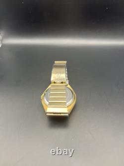 Seiko 0903-8029, Gold Tone, new old stock Crystal, Black Dial Rare, Vintage