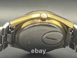 Seiko 0903-8029, Gold Tone, new old stock Crystal, Black Dial Rare, Vintage