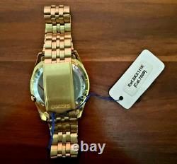 Seiko 5 Vintage Gold Automatic Watch NOS Men's Day Date Japan Rare