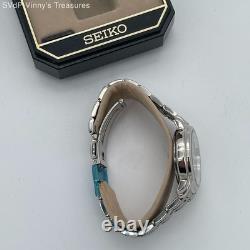 Seiko 5m42-0J60 Kinetic Men's Watch-New Old Stock, Stainless Steel, Black Dial