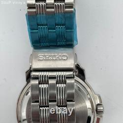 Seiko 5m42-0J60 Kinetic Men's Watch-New Old Stock, Stainless Steel, Black Dial
