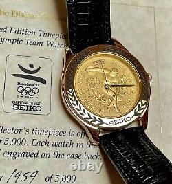 Seiko SFS144 DISCUS THROWER Limited Edition Olympic Collection 1992 NOS Watch