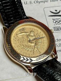 Seiko SFS144 DISCUS THROWER Limited Edition Olympic Collection 1992 NOS Watch