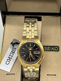 Seiko SNK314K1 Automatic 21 Jewls Wrist Watch Gold Tone Rare New Old Stock 5