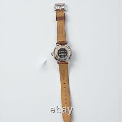 Shinola Runwell 36 mm watch NOS new old stock cream, dial brown Crocodile strap