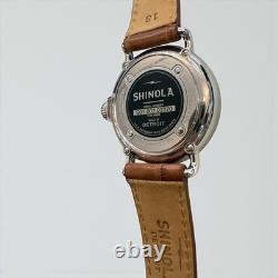 Shinola Runwell 36 mm watch NOS new old stock cream, dial brown Crocodile strap