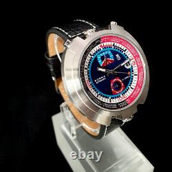 Sorna Automatic Bull Head Nos-Sytle Retro Wrist Watch Leather Strap