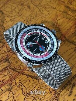 Sorna Automatic Watch Bullhead Gmt Day Date Retro Wrist Watch NOS Style Watch