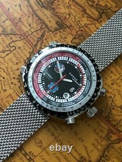 Sorna Automatic Watch Bullhead Gmt Day Date Retro Wrist Watch NOS Style Watch