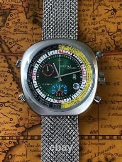 Sorna Automatikuhr GMT Vollkalender Retro NOS Style Armbanduhr Bullhead watch