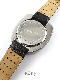 Sorna Tachymetre Automatik Bullhead Nos-sytle Retro Armbanduhr