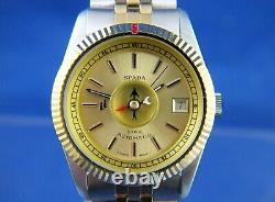 Spada Star Muslim Automatic Watch 1970s Vintage Swiss NOS New Old Stock FE 5611