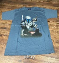 Star Wars T Shirt 2XL Vintage Movie Jengo Fett Attack Of The Clones NOS New