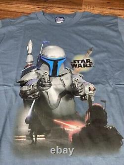 Star Wars T Shirt 2XL Vintage Movie Jengo Fett Attack Of The Clones NOS New