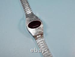 Stunning NOS COMPUCHRON Vintage Red LED Watch Works Great