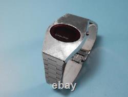 Stunning NOS COMPUCHRON Vintage Red LED Watch Works Great