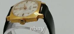 Super rare NOS Cauny Prima Mechanical 17 Rubis Swiss Lady Gold Plated case Watch