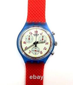 Swatch Chrono Watch JFK SCN103 with Case & Papers 1992 NOS New Battery