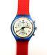 Swatch Chrono Watch JFK SCN103 with Case & Papers 1992 NOS New Battery