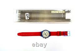 Swatch Chrono Watch JFK SCN103 with Case & Papers 1992 NOS New Battery