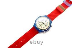 Swatch Chrono Watch JFK SCN103 with Case & Papers 1992 NOS New Battery