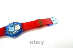 Swatch Chrono Watch JFK SCN103 with Case & Papers 1992 NOS New Battery